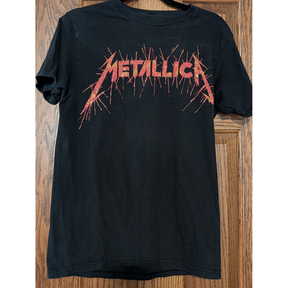 Metallica Band T Shirt Black Short Sleeve Skull Graphic Print Size Small 2019